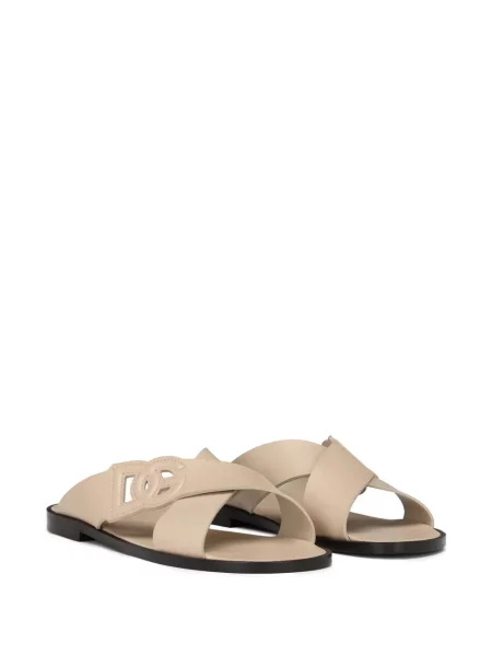 Iš natūralios odos sandalai Dolce & Gabbana