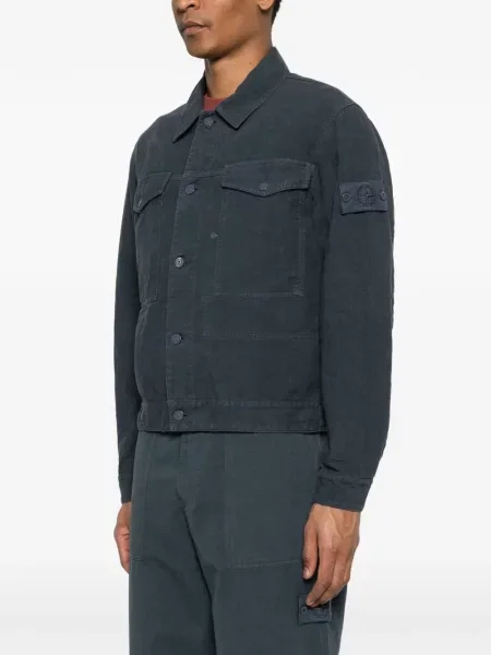 Geacă Stone Island cu strasuri albastru