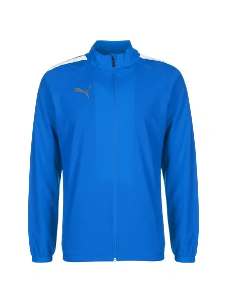 PUMA Jakna za trening TeamLIGA modra / siva bela