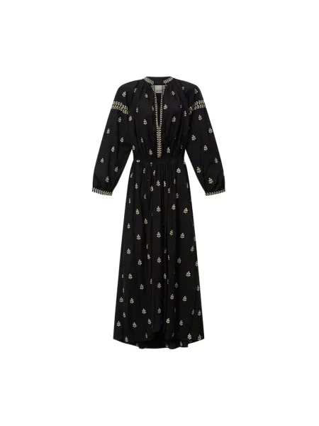 Sukienka midi Isabel Marant do kolan garniturowa czarna