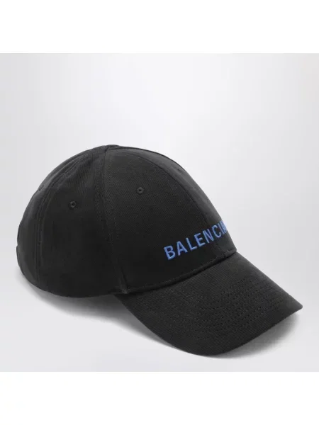 Czapka z daszkiem Balenciaga z logo czarna