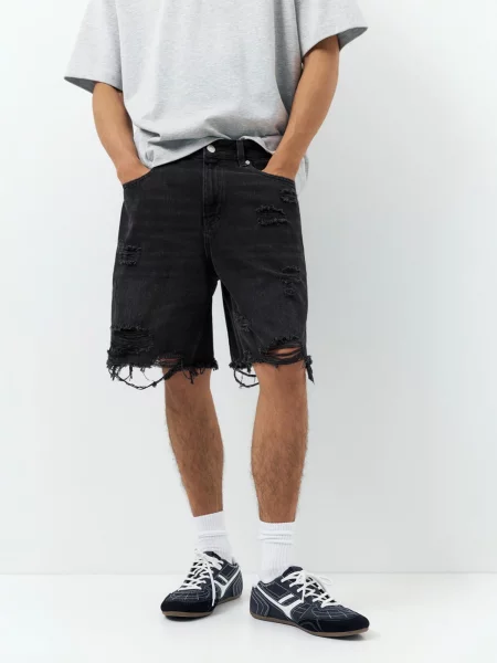 Pull&Bear Džínsy denim čierny