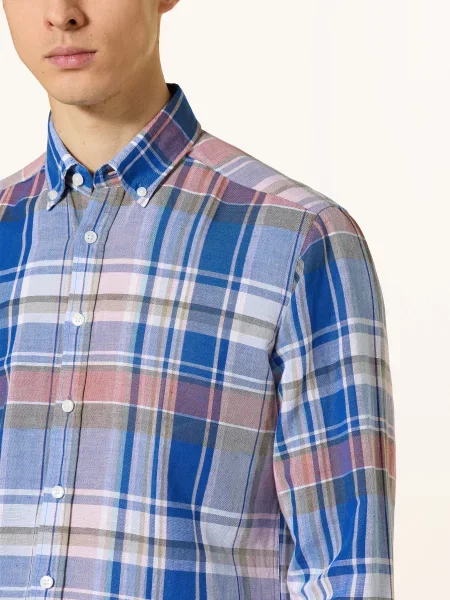 Strokesman's Košile Regular Fit modrá / světle / khaki červená