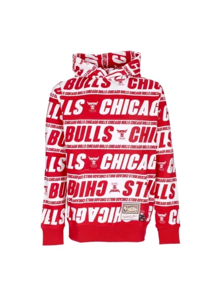 Bluza z kapturem Mitchell & Ness czerwona
