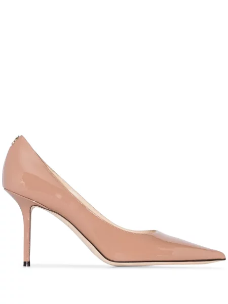 Pantofi cu toc Jimmy Choo din piele de lac roz