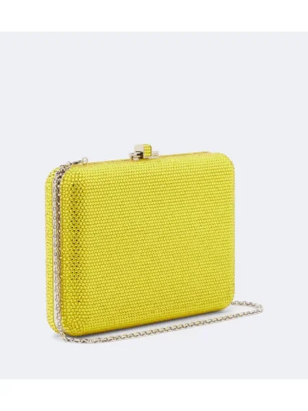 Geantă plic Judith Leiber Couture galben