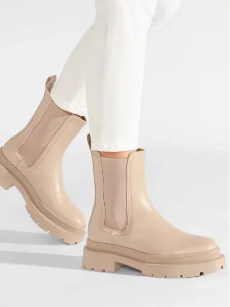 Kotníková obuv s elastickým prvkem Gino Rossi béžové