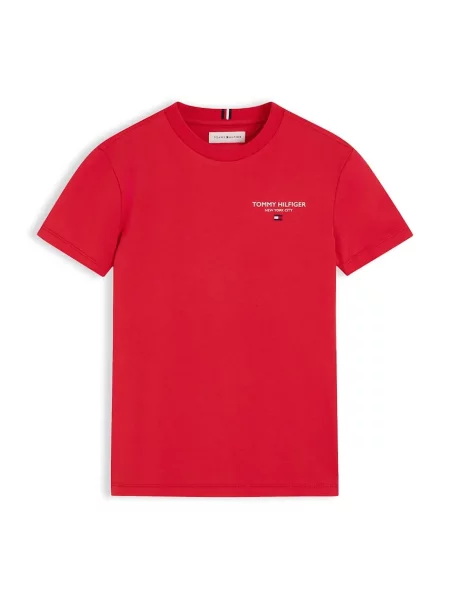 Tommy Hilfiger basic majica kratkih rukava za djecu od pamuka crvena