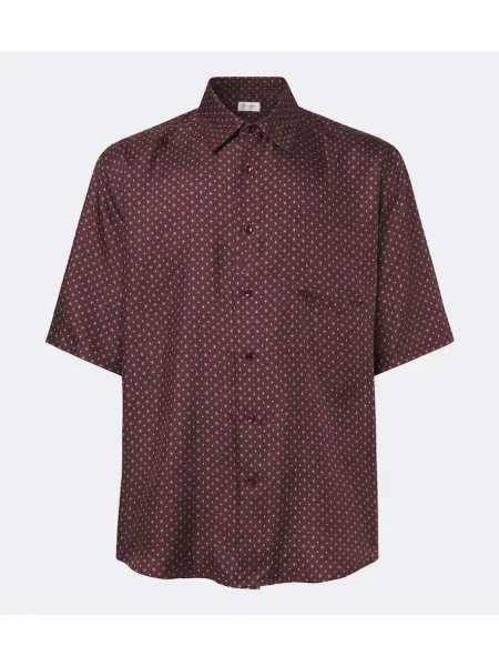 Cămașă Saint Laurent de mătase cu imagine