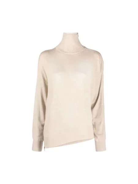 Sweter z golfem Isabel Marant beżowy