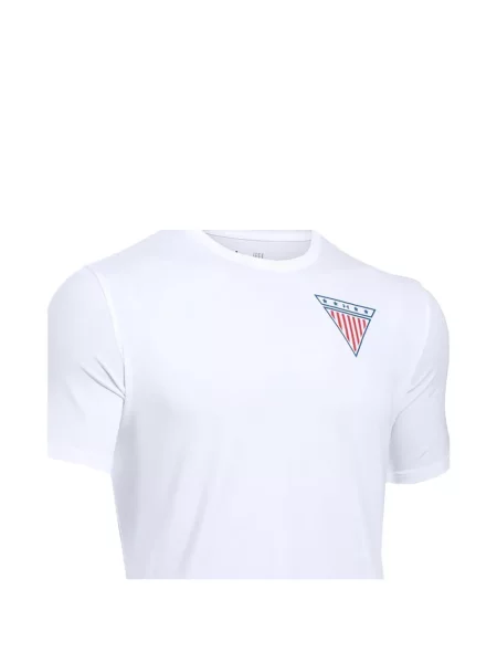 Tricou Under Armour cu decolteu rotund alb