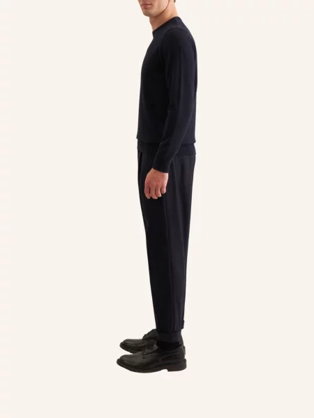 Seidensticker Sweter O Kroju Regular Fit blau granatowy