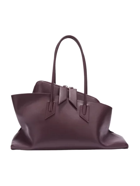 Torebka skórzana The Attico skórzana fioletowa