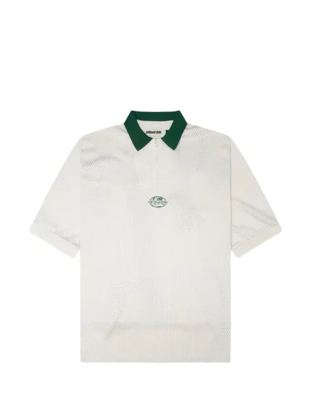 Tricou polo Metalwood Studio din jerseu alb