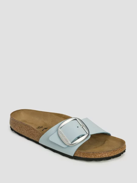 Trampki Birkenstock Madrid Big Buckle Nubuck Leather Baby Blue EUR 36 niebieskie