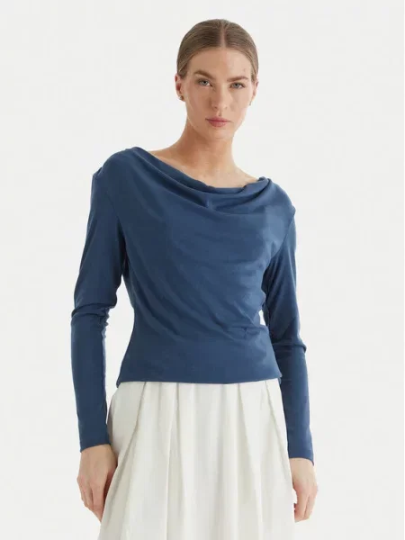 Vero Moda Bluza Ice Mornarsko modra