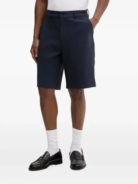 Pantaloni scurți Les Deux cu broderie albastru