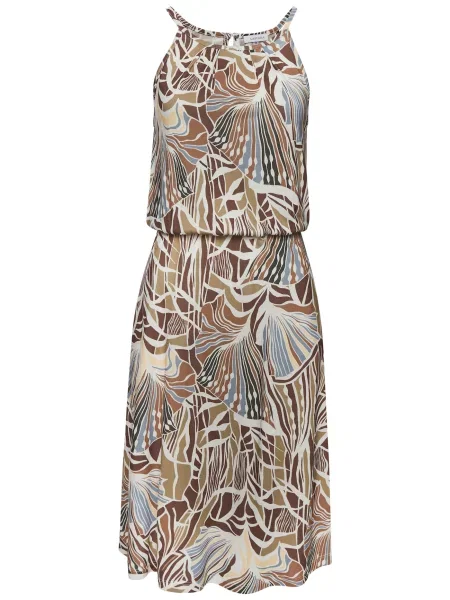 LASCANA Rochie de seară crem / albastru deschis / maro / maro deschis alb