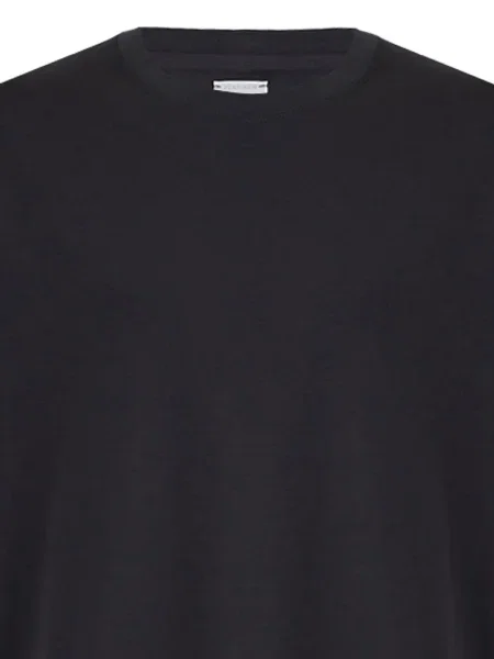 Tricou Eleventy cu decolteu rotund scurt negru