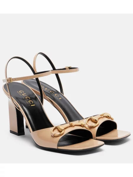 Sandale Gucci din piele slingback roz