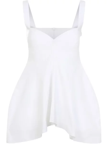 Top Carven popelinowy biały