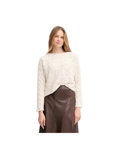Sweter Oui beżowy