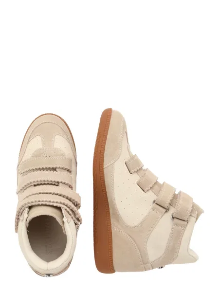 Steve Madden sneakers din piele intoarsă Mustang alb