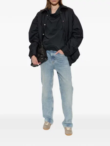 Top Maison Margiela drapat negru