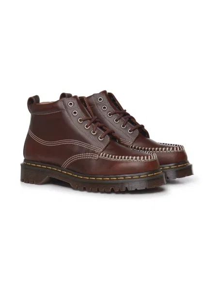 Botki Dr. Martens skórzane brązowe