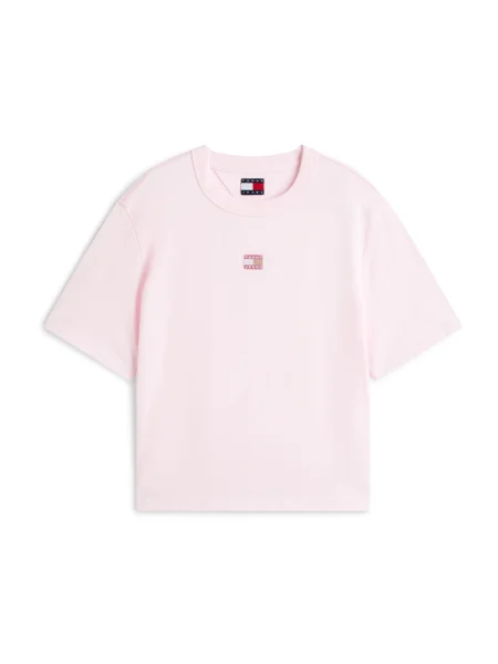 Tommy Jeans Tricou roz pastel albastru