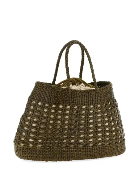 Geantă shopper Dragon Diffusion din piele verde