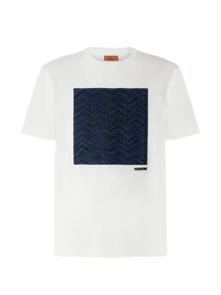Tricou Missoni din jerseu alb