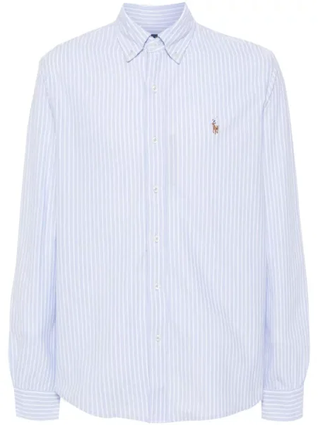 Șapcă Polo Ralph Lauren din poplin în carouri de costum albastru