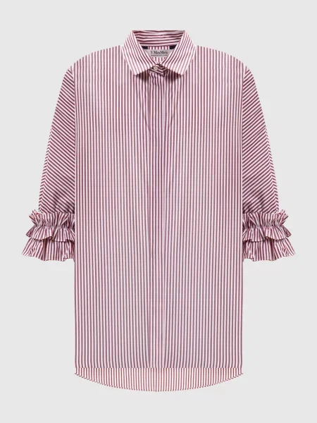 Сорочка NEBBIE в смужку з рюшами Max Mara