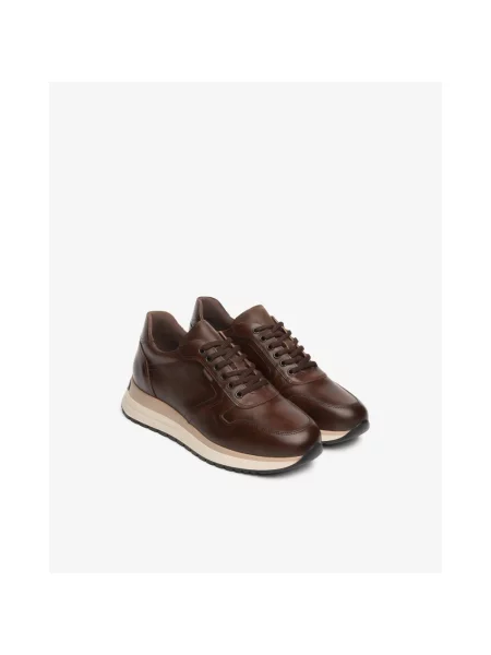 Sneakersy Nerogiardini skórzane beżowe