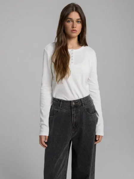 Лонгслів DIVERSE молочний бавовна/еластан