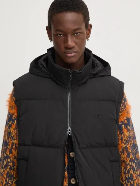 Diesel vestă de puf W-RAVEEL-SL bărbați negru