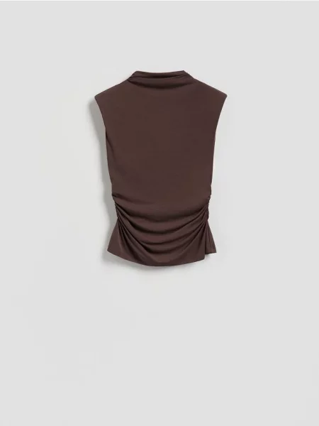 Reserved Топ з модалу коричневий