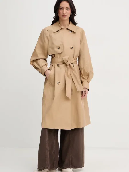 Twinset trencz brązowy