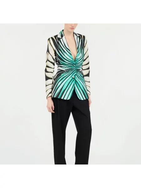 Jedwabna marynarka Roberto Cavalli z nadrukiem