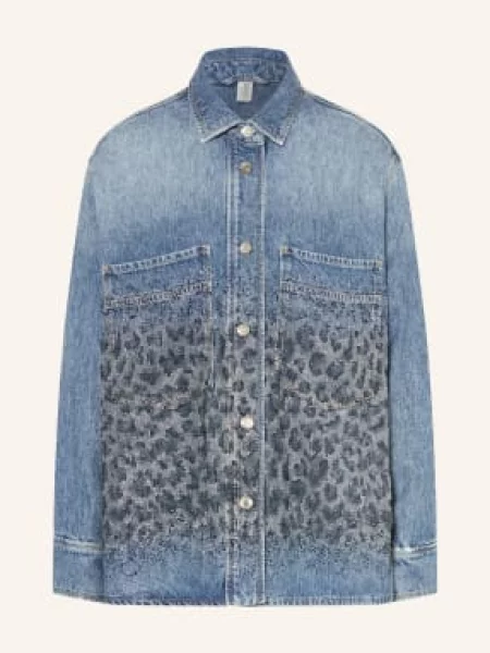Liu Jo Džíny S Ozdobnými Kamínky Jako Na Svrchní Košili den.blue strass spot modré