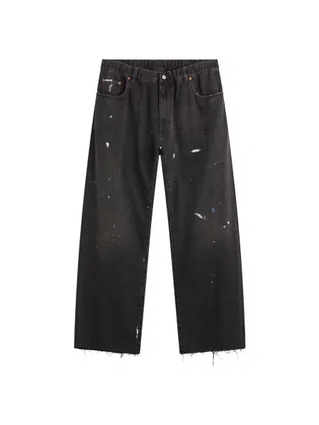 Jeansy straight leg Maison Margiela czarne