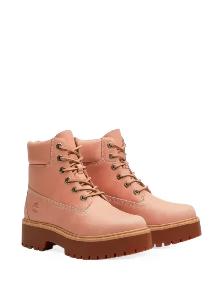 Кожени скейт & стрийт боти до глезена Timberland камъни розово