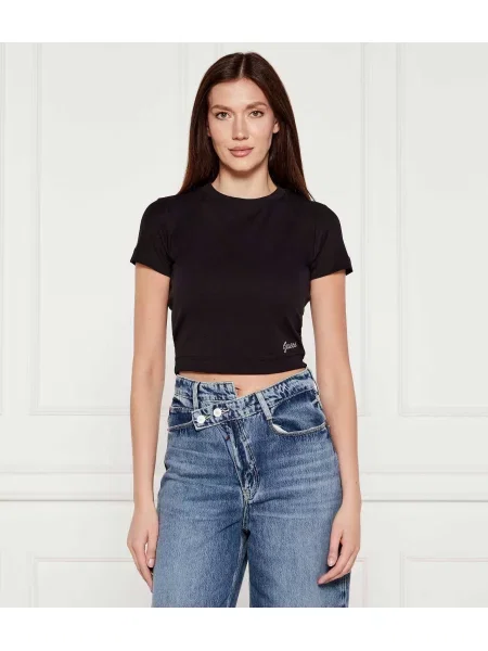 GUESS Póló BASIC | Cropped Fit fekete