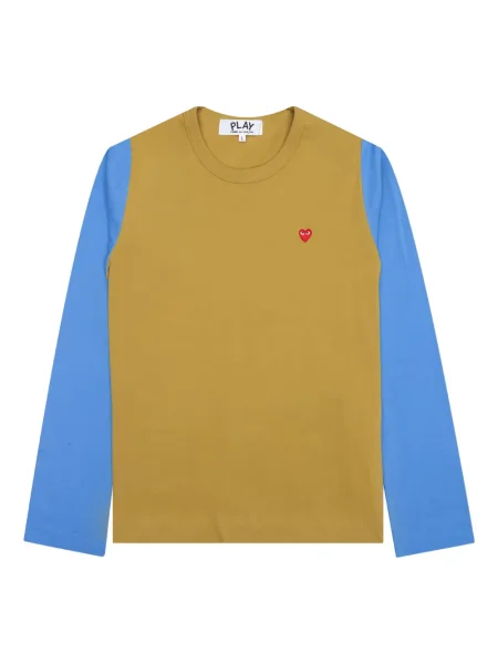 Tricou Comme Des Garcons Play cu motiv cu inimi verde