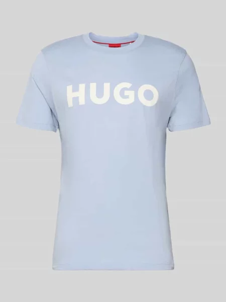 T-shirt o kroju regular fit z czystej bawełny model ‘DULIVIO’ Hugo czarna