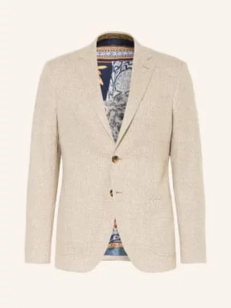 Etro Sako Z Džersejové Tkaniny Regular Fit / černošedá béžová