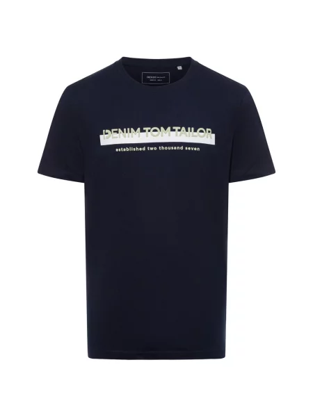 Tom Tailor Denim T-shirt Mężczyźni nadruk XXL niebieski