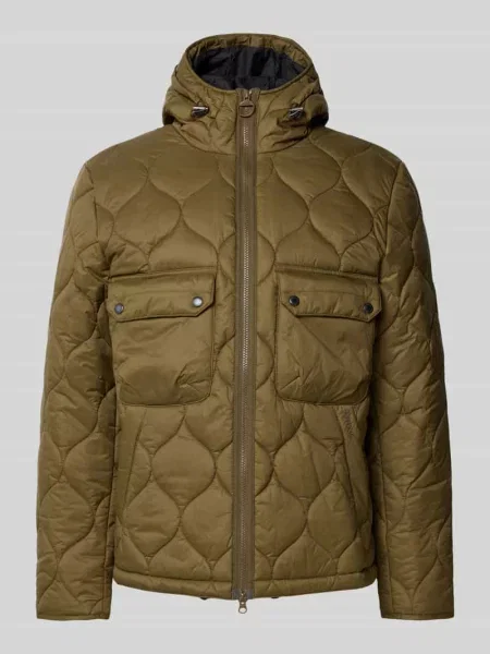 Kurtka pikowana o kroju regular fit z kapturem i tunelem Barbour