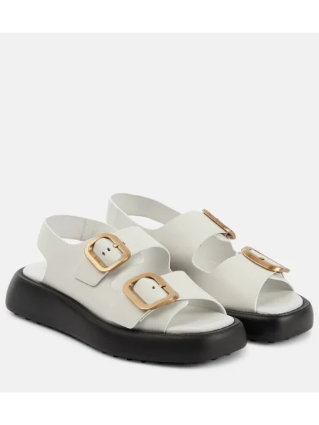 Usnjene sandali Tod's bela